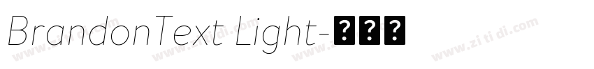BrandonText Light字体转换